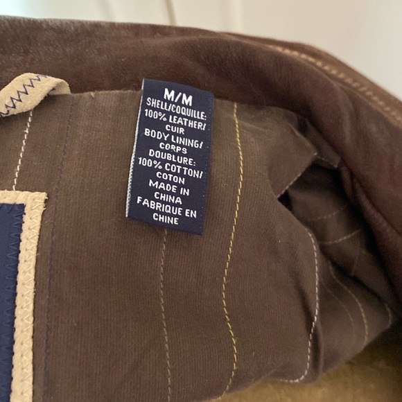 Indigo Palms from Tommy Bahama Brown Men's Leather Jacket. - Picture 8 of 10